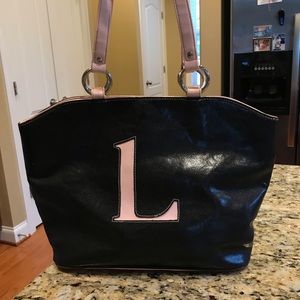 L monogrammed handbag